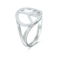 thumbnail image 3 of Bling Jewelry Womens Open Symbol World Peace Silver Ring Sterling Split Shank Band, 3 of 5