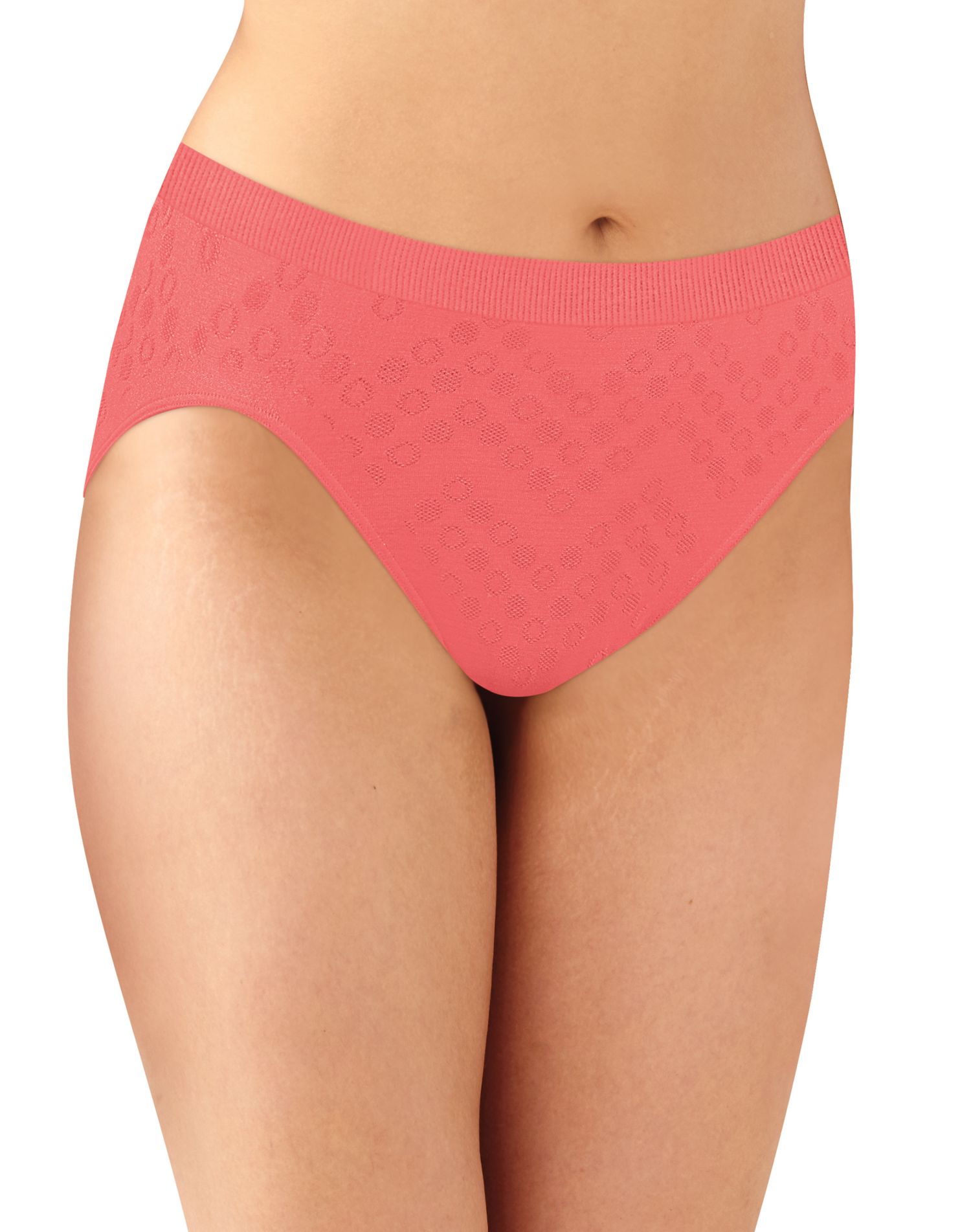 Bali Bali Womens Comfort Revolution Microfiber Seamless Hi Cut Panty