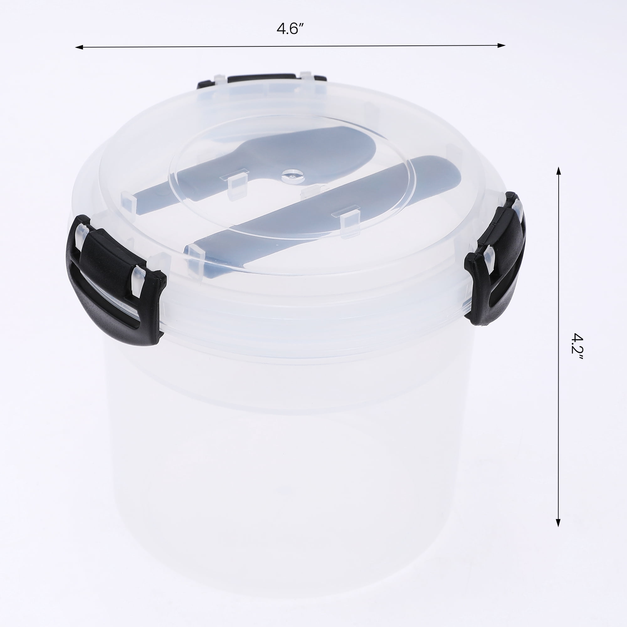Unique Bargains Food Storage Containers Leakproof Reusable Lunch Box 5 Packs Transparent