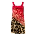 thumbnail image 4 of Virmaxy Women's Fashion Overalls Leopard Print Button Short Overalls For Women With Pockets Jumpsuit Wide Leg Overalls For Women Loose Fit Red M, 4 of 4