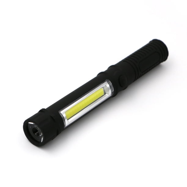 Mini linterna de mano LED Batería brillante eléctricaLED High Brightness Flashlight Estudiante Pen Light Handheld Antorcha Batería Powered Hunting Hiking Camping Spotlight Lámpara al aire libre Negro sidaley OD002481-02
