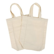 2 Pcs Canvas Wine Bag Handbags Wine Bottle Carrier Wine Bottle Holder Clear Gift Bags Wine Pouch Travel