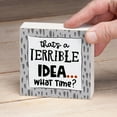 thumbnail image 3 of CounterArt "That's Terrible" Artistic Freestanding Solid Wood Block Sign 3.75” Square, 3 of 5
