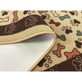 thumbnail image 4 of Custom Size Runner Rug Skid Resistant Backing Pick Your Own Size Rug Runner Pet Paw and Bone Beige Design Cut to Size Roll Runner Rugs By Feet Customize in USA Facility, 4 of 8