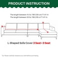 thumbnail image 3 of SHANNA Stretch Sectional Couch Covers Non Slip L Shaped Sofa Slipcover with Elastic Bottom Washable Couch Protector with 2 Pillowcases (Dark Green, 3+4 Seater), 3 of 12
