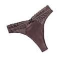 thumbnail image 1 of Soki Strings Sans Couture pour Femmes Dentelle Aguichant Respirant Invisible String sous-Vêtements Café m, 1 of 2