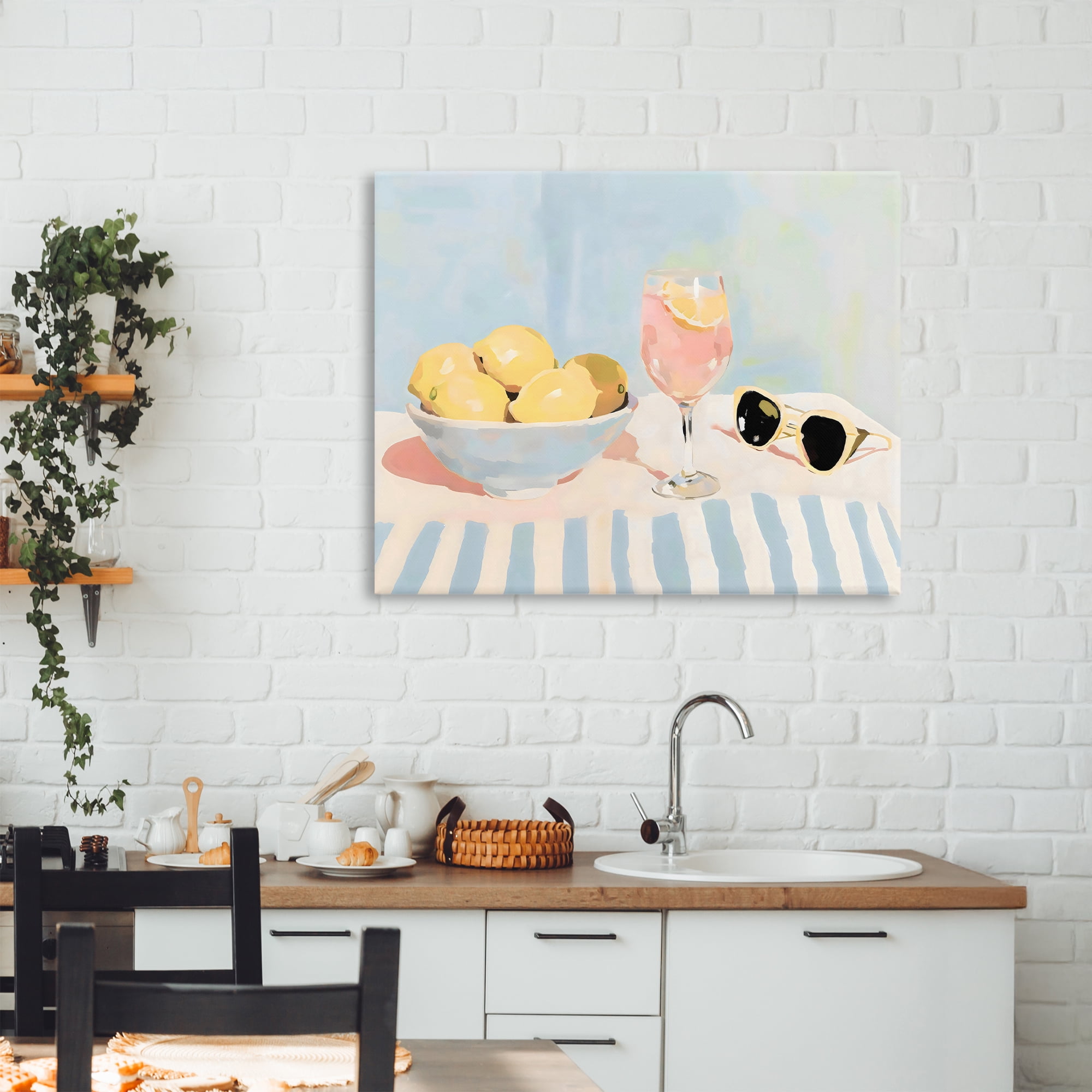 Stupell Industries Aperol & Summer Lemons Canvas Wall Art, design by Sisi and Seb