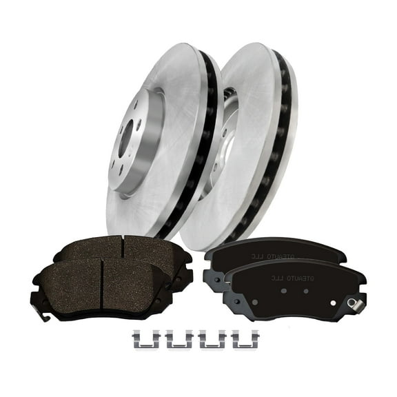 Set of 6 Front Disc Brake Rotors-Ceramic Brake Pad kit For 2010-2017 GMC Terrain