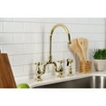 thumbnail image 4 of Kingston Brass KS7792AXBS English Country Bridge Kitchen Faucet with Brass Side Sprayer, Polished Brass, 4 of 8