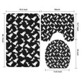thumbnail image 3 of Halloween Ghost and Bat Silhouette Pattern Bathroom Rugs Sets 3 Piece,Toilet Cover Set,Absorbent Non Slip Bathroom Mats Sets with U-Shaped Contour Rug Toilet Rug Set, 3 of 5