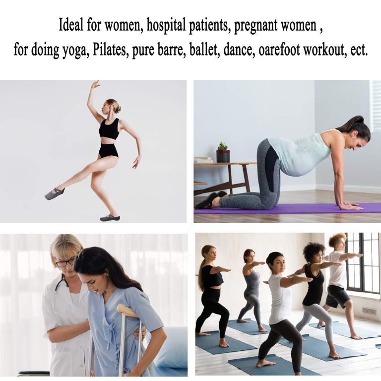 Women's Tru Fit Non-Slip Gripper Yoga Dance Exercise Fitness Socks Shoe  5-11 NIP