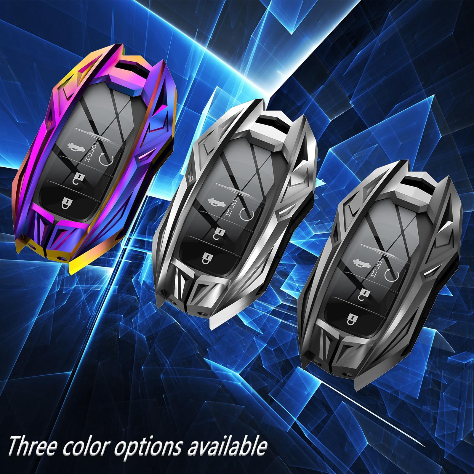 for Honda Key Fob Cover,Keychain,Zinc Alloy Protection Car Key Shell Case Compatible with Honda Holder Smart Remote Keyless Entry Keyshell Accessories