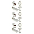 thumbnail image 1 of Vogacara 4pcs White Ceramic Bathroom Set Furniture Kits #2 1/12 Miniature Type1 NO1, 1 of 6