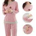 thumbnail image 6 of Worgeous Cartoon Long Sleeve Pajamas Set Autumn Nightwear Cotton Loungewear Homewear Suit for Women Size XL (Sleeping Bear), 6 of 8
