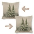 thumbnail image 3 of Pillows Cover Snowy Pine Trees with Snowflakes Decorative Throw Pillow Covers Christmas Fir Tree Winter Snow Landscape Sofa Pillow Cover 18"x18" Gifts for Home Decor, 3 of 7