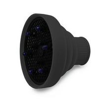 LEORX Universal Black Silicone Hair Diffuser for Wavy Curly Hair Dryer Accessory