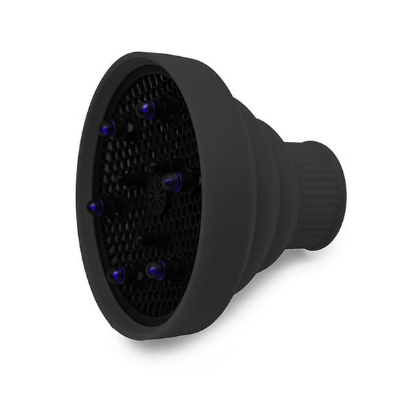 LEORX Universal Black Silicone Hair Diffuser for Wavy Curly Hair Dryer Accessory