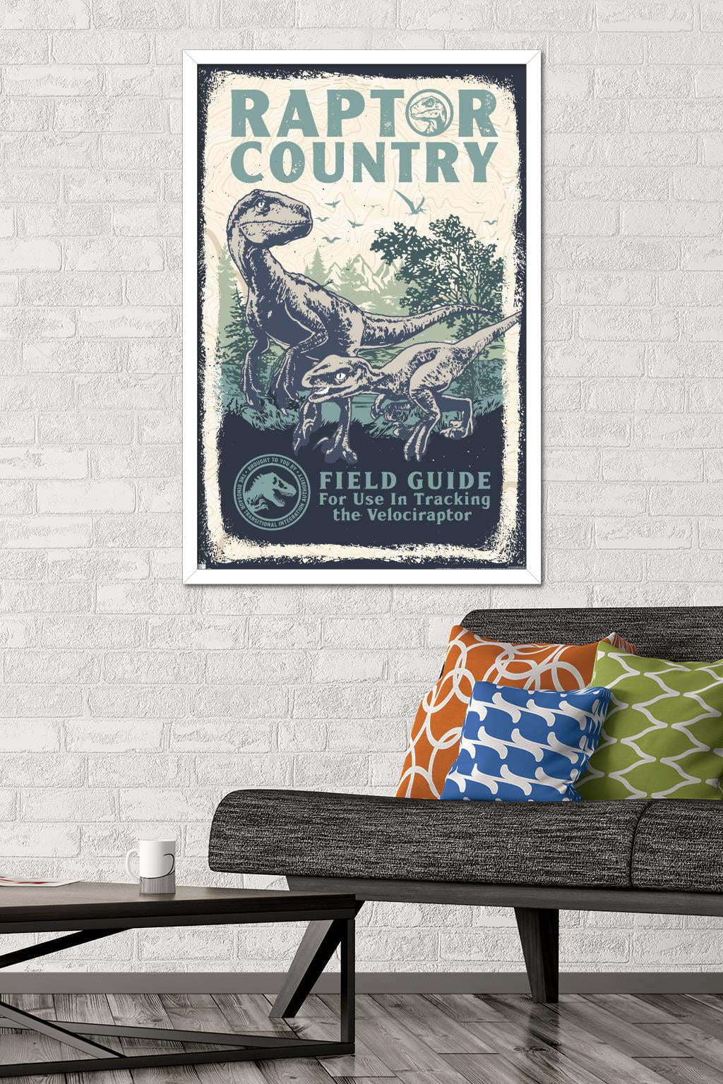 Jurassic World: Dominion - Raptor Country Wall Poster, 22.375" x 34" Framed