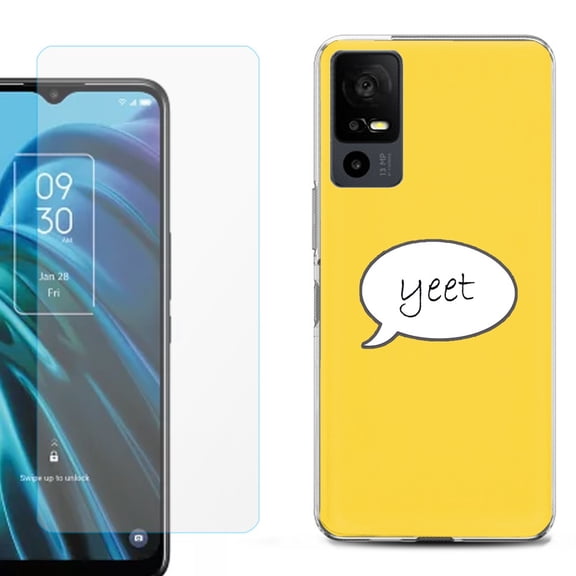 OneToughShield ® for TCL 40 XE 5G Shockproof Fashion Phone Case, with Tempered Glass Screen Protector - Yeet
