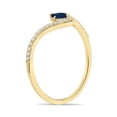 thumbnail image 2 of SZUL Women's 1/4 Carat TW Sapphire and Diamond V Shape Ring in 10K Yellow Gold, 2 of 6