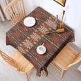 thumbnail image 2 of Red Boho Ethnic Geometric Pattern Square Tablecloth,Waterproof Square Table Cover,Wipeable Spillproof Washable Table Cover for Home Kitchen Party Decor 60"x60"(152x152cm), 2 of 6