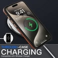 thumbnail image 4 of JTCASES for iPhone 12 Pro Max Magnetic Case Support Wireless Charging, Car Mount, Thin Lightweight Rugged Shockproof Shell Anti-yellow Clear Silicone Frame, Orange, 4 of 7