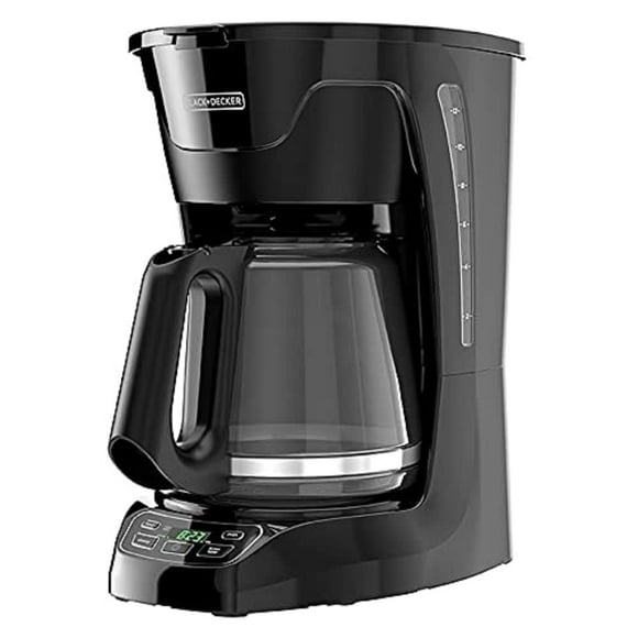 BLACK+DECKER Cafetera de Goteo Vortex Negra de 12 Tazas