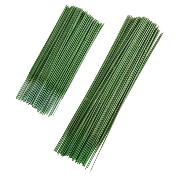 PBPBOX 100Pcs Durable Plastic Flower Rods Dark Green for Wedding and Garden