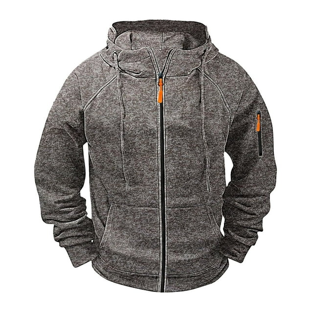 pstuiky Camisas casuales de manga larga para hombre, Sudadera deportiva de manga larga con capucha y bolsillos múltiples para hombre, estilo cargo, informal, para entrenamiento s