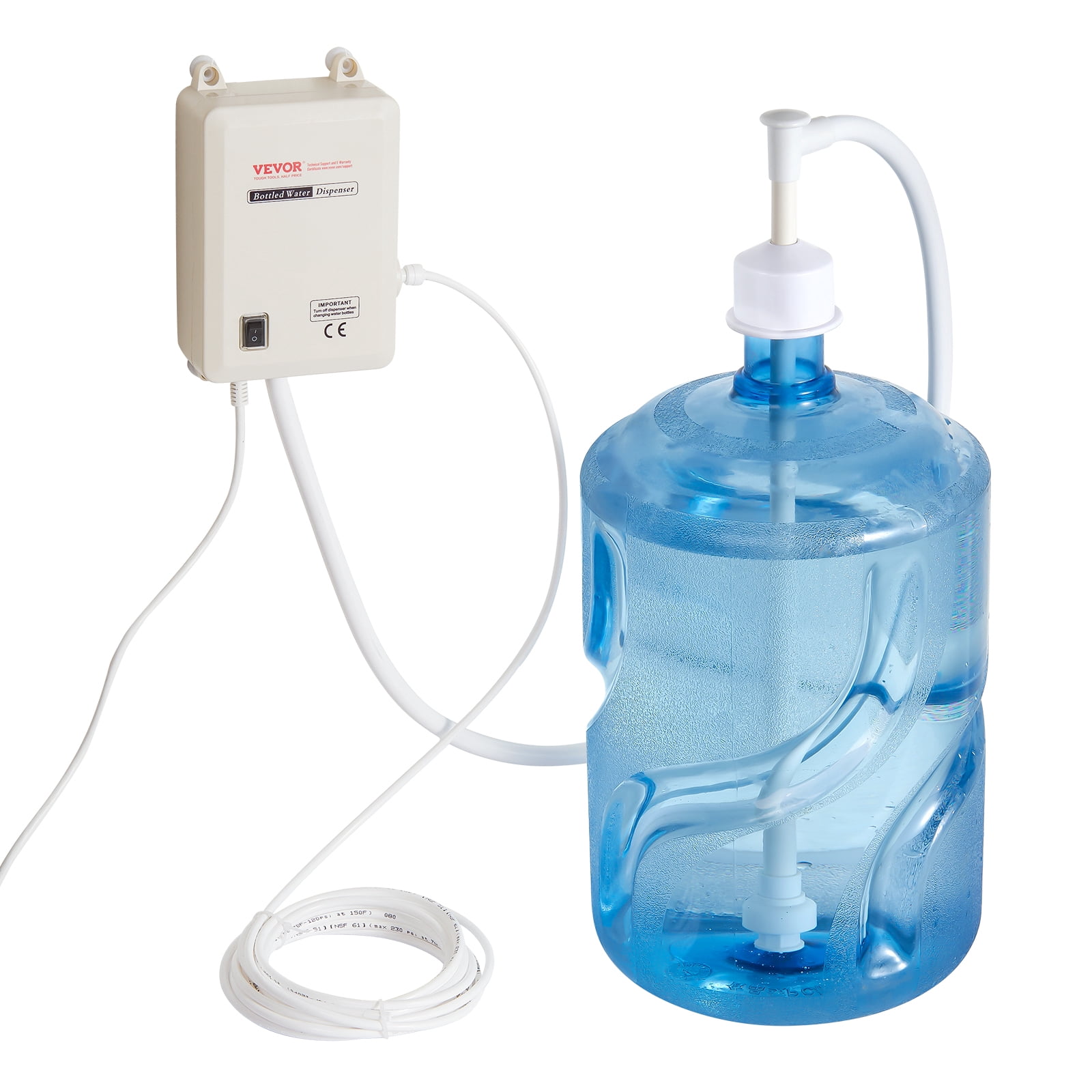VEVOR Water Pump System for 5 Gallon Bottles, Automatic Electric Dispenser, Single Inlet