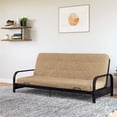 thumbnail image 4 of RealRooms Cozey Matelas Futon à Ressorts Bonnell 6 Pouces, Lin Polyester, Double, Beige, 4 of 8