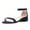 Navy, variant on XYD Women's Dress Round Open Toe Ankle Strap Sandals with Buckle Classic Low Block Heel Shoes for Wedding Prom Size 7 Gold