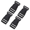 thumbnail image 1 of Unique Bargains 4Pack 3/4' Plastic Dual Adjustable Side Release Buckle for Backpack Strap Black, 1 of 6