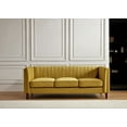 thumbnail image 3 of Uspridefurniture Plainfield Line Tufted Square Design 2 PCS Velvet Livingroom Set,  Loveseat Sofa, 3 of 5