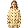 thumbnail image 2 of Girls Polka Dot Print Hoodie, Long Sleeve Pullover Sweatshirt with Pouch Pocket for Fall, 2 of 4