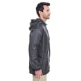 thumbnail image 3 of Men's Big Fleece Lined Nylon Hooded Jacket, Charcoal, 3X, 3 of 3