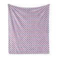 thumbnail image 1 of Floral Soft Flannel Fleece Throw Blanket, Flowers Inspired Romantic Tone Florets, Cozy Plush for Indoor and Outdoor Use, 70" x 90", Ceil Blue Pink White, by Ambesonne, 1 of 5