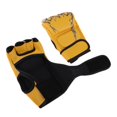 thumbnail image 3 of Medio Boxeo Guantes de entrenamiento Kickboxing Sparring Grappling Guantes Lucha Amarillo1 Sharpla Mitad dedo guantes de boxeo, 3 of 8