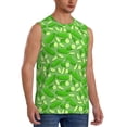 thumbnail image 2 of Balery Green Cucumber Camisetas sin mangas para hombre, absorbe la humedad y protege contra el mal olor.-Large, 2 of 7