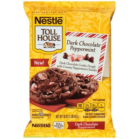 Nestle Toll House Dark Chocolate Peppermint Cookie Dough, 16 Oz.