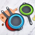 thumbnail image 4 of Paquete de 3 coladores de silicona plegables para cocina, colador plegable con asas, colador plegable que ahorra espacio para escurrir Pasta, 4 of 5