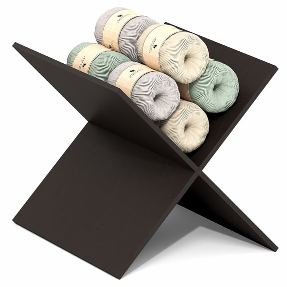 Furinno CUBICLE X-Shelf Cube Organizer 3-Shelf Accessory Black Dark Oak