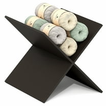 Furinno CUBICLE X-Shelf Cube Organizer 3-Shelf Accessory Black Dark Oak