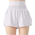 thumbnail image 2 of Feimerou Running Shorts for Women with Liner High Waisted Tummy Control Athletic Shorts Gym Workout Shorts Zipper Pockets S-4xl, 2 of 7