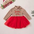thumbnail image 2 of Toddler Girls Christmas Tulle Dress Turtleneck Long Sleeve Knitting Tops Layered Lace Skirt with Reindeer Antler Headband Set, 2 of 4
