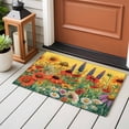 thumbnail image 5 of Vintage Floral Area&nbsp;Rug 2x3ft Yellow Sunflower Daisy Country Watercolor Botanical Non-Slip&nbsp;Washable Square&nbsp;Rugs Soft Felt Indoor Floor Mat for Bedroom Kitchen Living Room Bathroom, 5 of 9