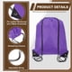 thumbnail image 3 of Mochila con cordón, 2 piezas de mochila de poliéster para gimnasio, bolsas para deportes (púrpura, 34 cm x 43 cm), 3 of 7