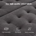 thumbnail image 4 of 33" Large Square Ottoman with Storage, Lift Top Coffee Table Upholstered Tufted Velvet Oversized Storage Footrest Ottomans Toy Box for Living Room, Beige, 4 of 7