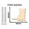 thumbnail image 2 of Unfinished Wood Kitten Silhouette - Craft- up to 46" DIY 20" / 1/8", 2 of 3