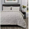 2pc Pinch Pleat Comforter set Ivory Color Bed Set | Master Collection BY Cozy Beddings